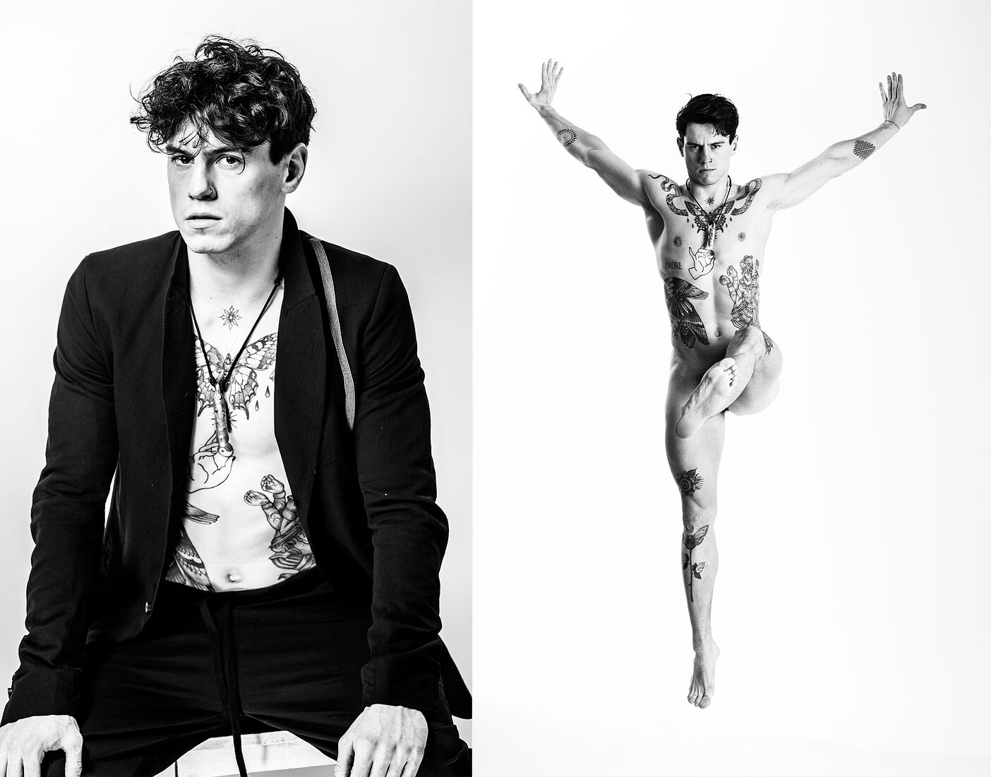 Портрет танцовщика для дизайн-проекта Дианы Балашовой "Ванная комната суперзвезды".